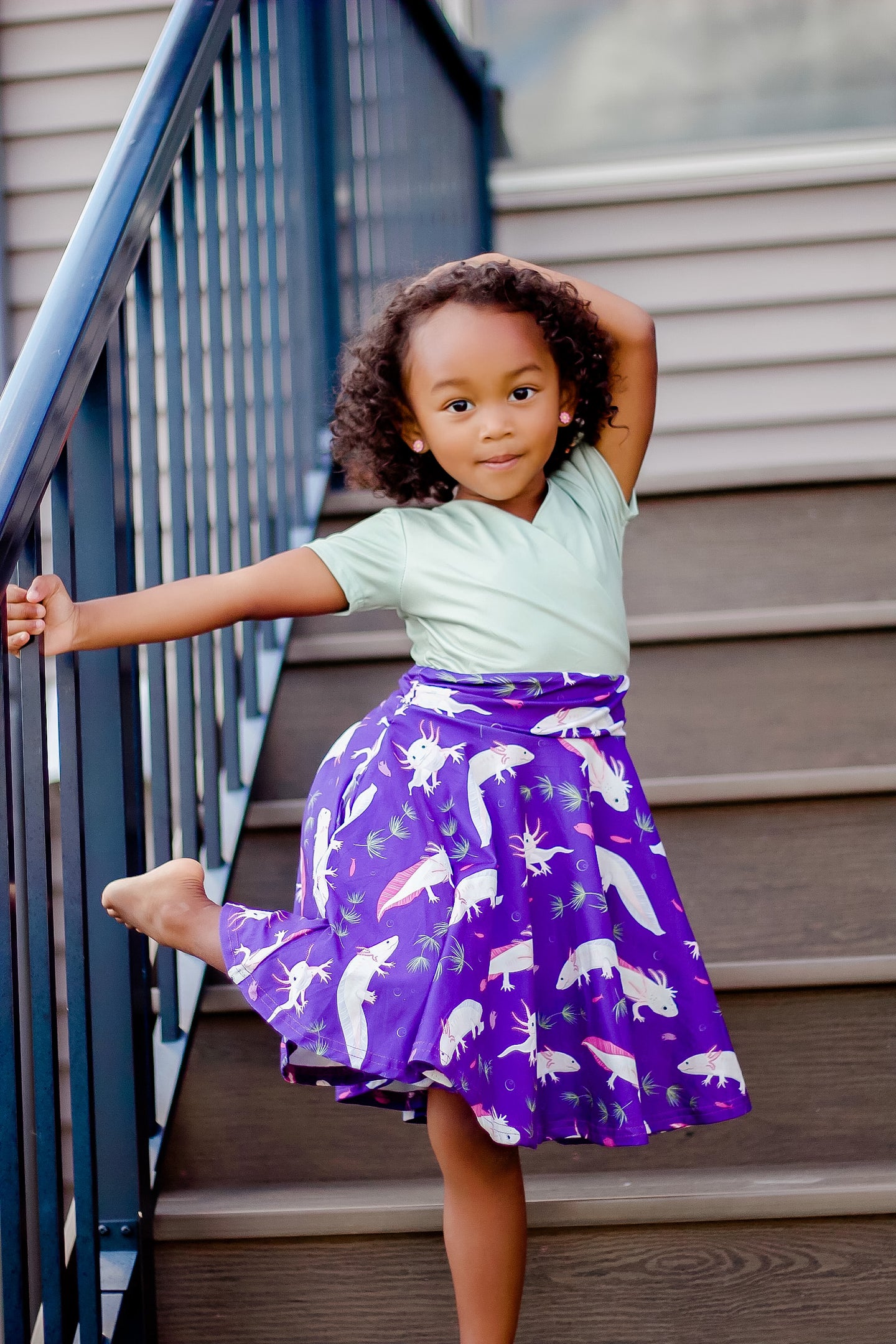 Swimming Axolotl Girls Dress